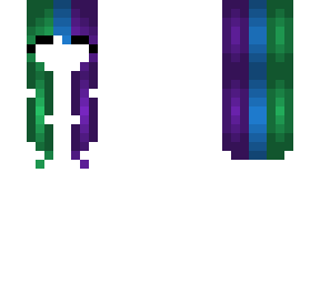 green, blue and purple hairbase (end of the rainbow)