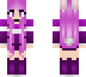 purple bunny outfit - pink hair