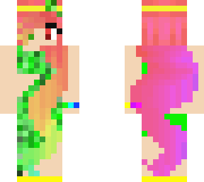 rainbow haired girl from leaf tribe