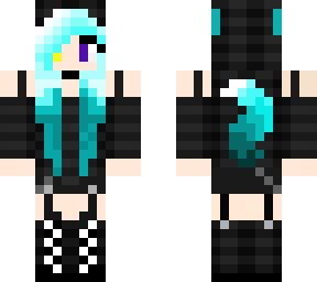 teal 'emo' wolf girl
