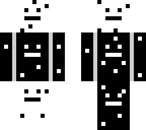 black and white face