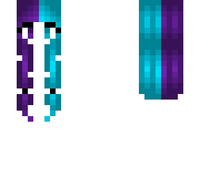 dark purple and cyan braided hair - hb