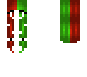 gummybear red and green braided hair - hb