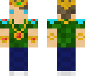 king blue shirt gold stuff