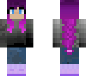 purple braid girl