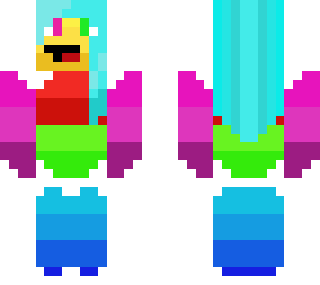 crazy rainbow  girl