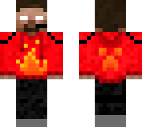 flaming hoodie herobrine mk. ii