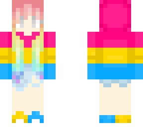 pan queen - rainbow hair
