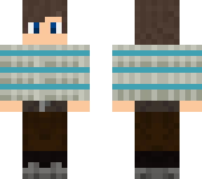 blue and white stripped shirt