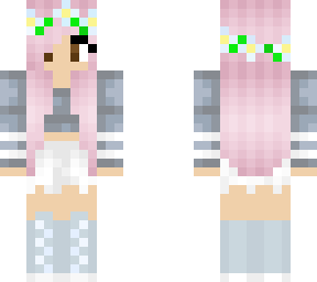 blue camo girl with pink hair