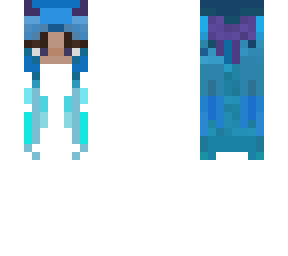 blue-haired anime girl base