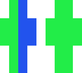 green and blue