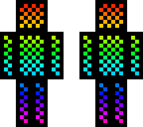 rainbow gradient /w black grid