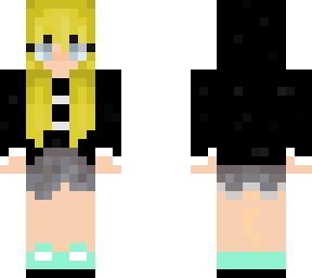 black hoodie girl