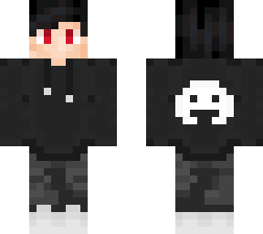 discord hoodie black edition with black hair