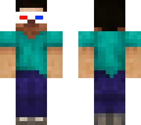 Hd Steve With Red Blue 3d Glasses Minecraft Skin