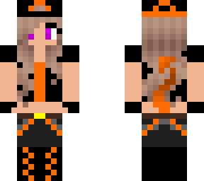 orange biker devil girl