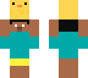 weird steve with a chicken