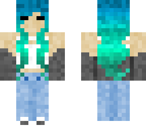 blue haired girl