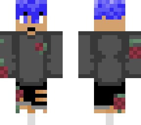 blue haired rose boy