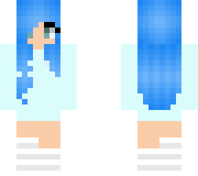 cute blue girl particialy edit