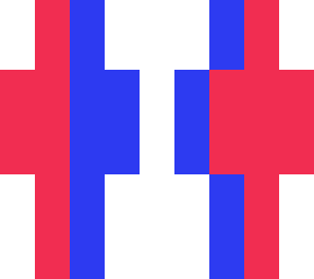 blue and red