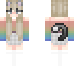 cat rainbow girl