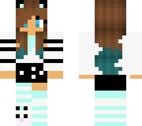cute panda girl in skirt