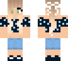 girl with blue snowflakes
