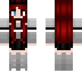 my new skin - cozy gray sweater - redhair