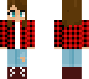 plaid shirt chill girl