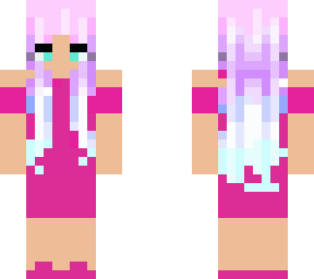 purple blue pink girl redo