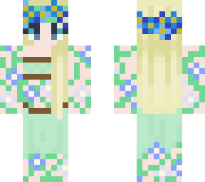 blue flower girl