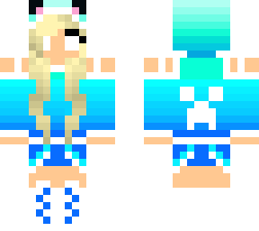 herobrine girl with cat ears