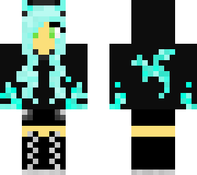 ice dragon girl with blue hair