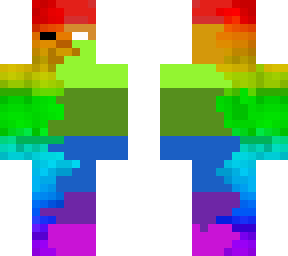 messed up rainbow steve