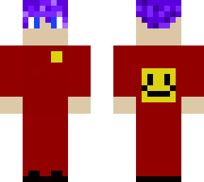 purple hair boy