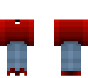 cherry red sweater - jeans - ob