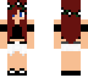 cute teen girl - red head flower crown / edit