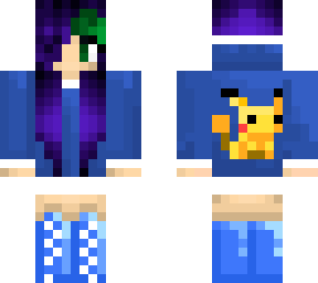 girl in pikachu hoodie