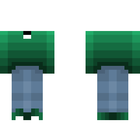 grass green sweater - jeans - ob