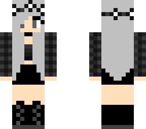 grey hair flower crown goth girl