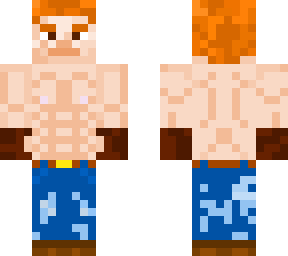 ripped buff ginger in jeans