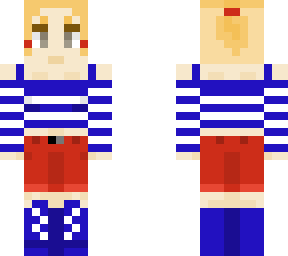 blonde girl with striped shirt