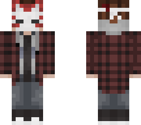 brown haired boy with cat mask