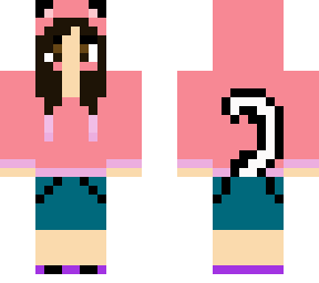 cute brunette kitty w pink hoodie