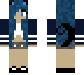 dark blue cat girl