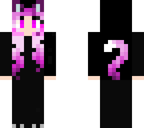 girl with pink hair and a panther onsie