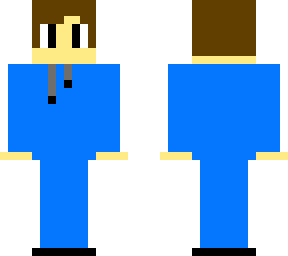 orcare with blue jumpsuit that has white side stripes