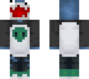 shark with alien hoodie